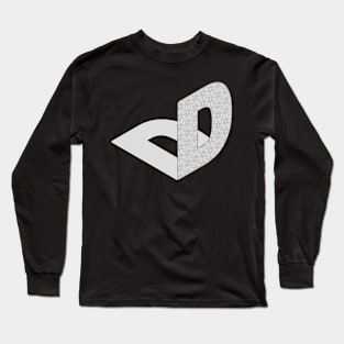 Isometric Alphabet Letter, Letter D Long Sleeve T-Shirt